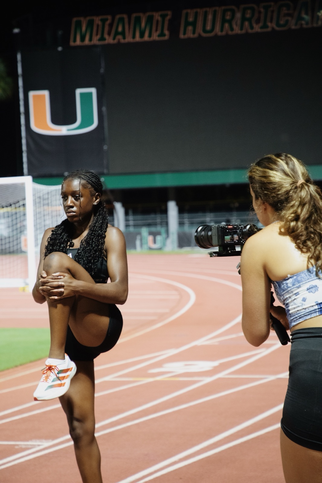 Athlete prep on track